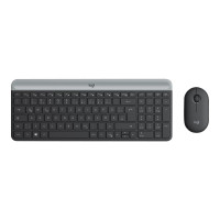 Produktbild för Logitech Slim Wireless Combo MK470 - sats med tangentbord och mus - QWERTZ - tysk - grafit Inmatningsenhet