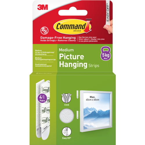3M 3M Command Strips White Medium 4 Sets