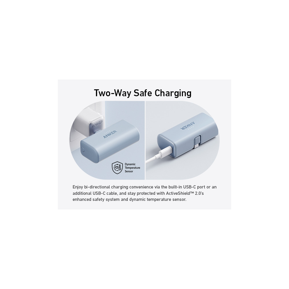 Produktbild för Anker Nano strömförsörjningsbank - 24 pin USB-C - 22.5 Watt
