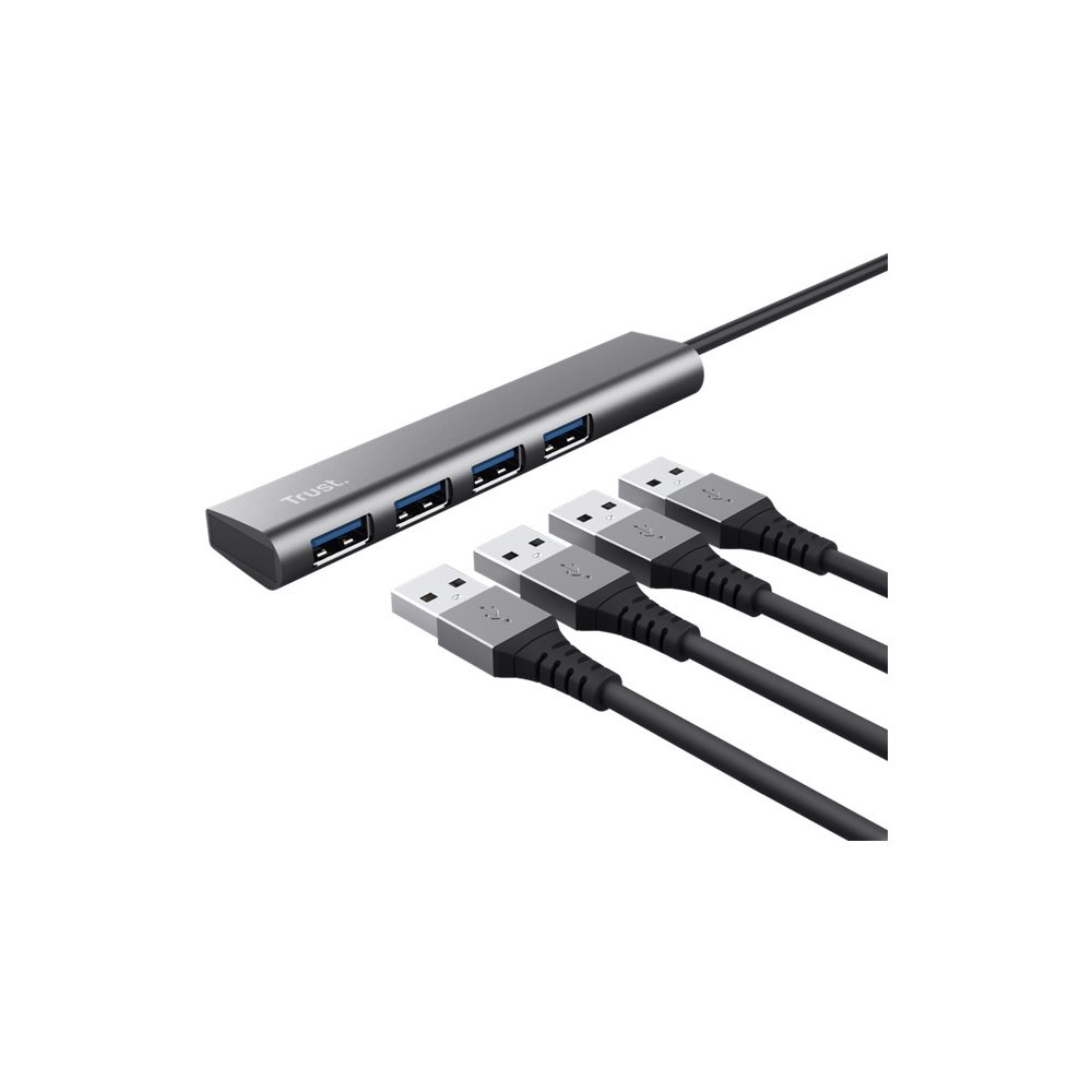 Produktbild för Trust Halyx - hubb - USB-C - 4 portar