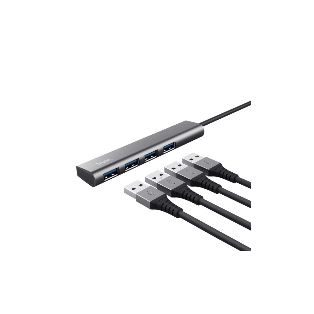 Produktbild för Trust Halyx - hubb - USB-C - 4 portar