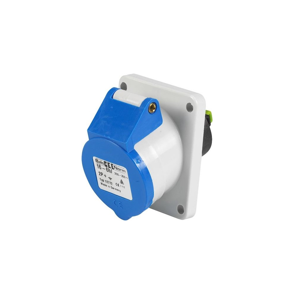 Produktbild för BALS CEE uttag för infällnad H6 230V 16A 3-polig blå sned 20...