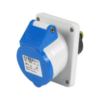 Produktbild för BALS CEE uttag för infällnad H6 230V 16A 3-polig blå sned 20...