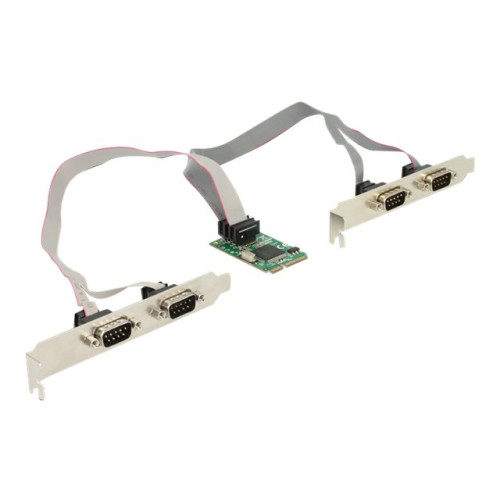 DeLOCK Delock MiniPCIe I/O PCIe full size 4 x Serial RS-232 - seriell adapter - PCIe 1.1 Mini Card - RS-232 x 4