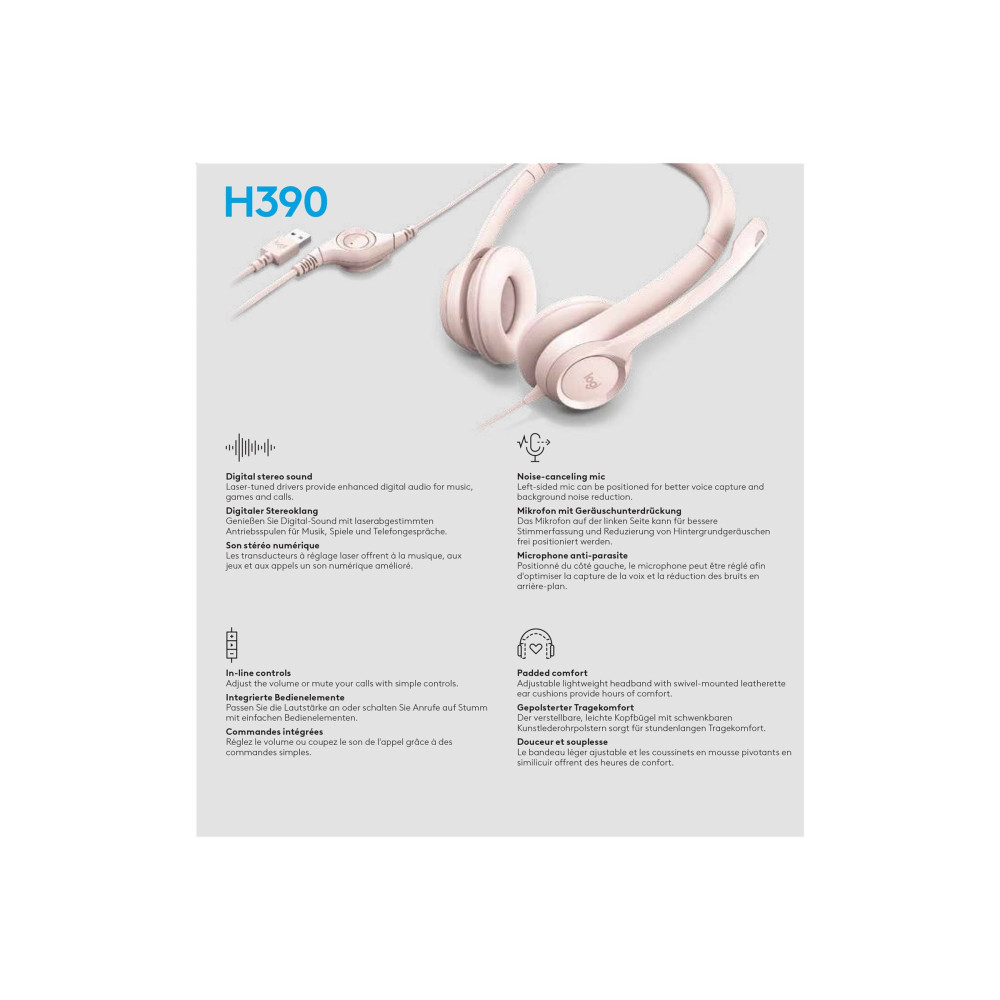 Produktbild för Logitech H390 - headset - USB-A