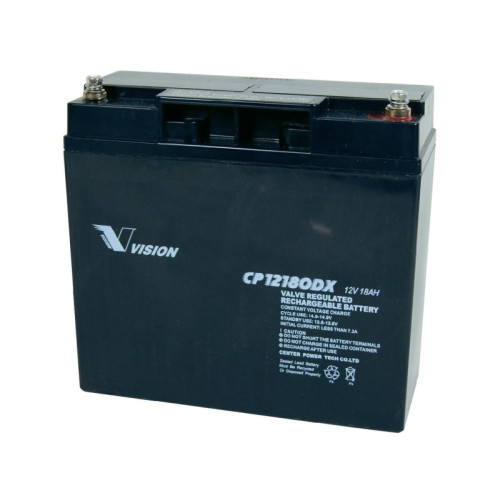 Vision Akkus Vision batterier CP12180DX blybatteri 12 V 18 Ah blyfleece (...