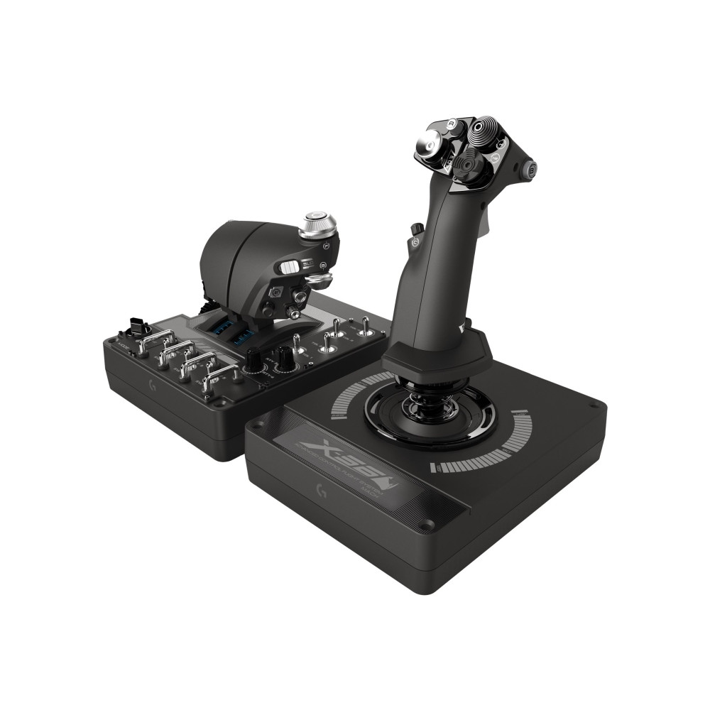 Produktbild för Logitech X56 H.O.T.A.S. - joystick och spjäll - kabelansluten