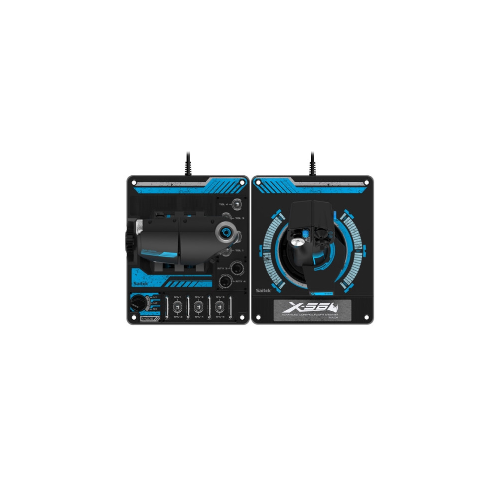 Produktbild för Logitech X56 H.O.T.A.S. - joystick och spjäll - kabelansluten