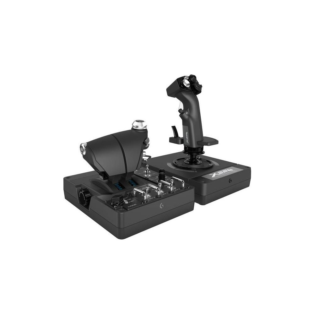 Produktbild för Logitech X56 H.O.T.A.S. - joystick och spjäll - kabelansluten