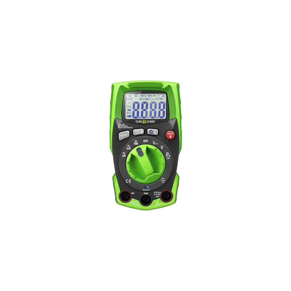 Produktbild för Elma 6100BT IP65 RMS-multimeter med Bluetooth gratis app och...