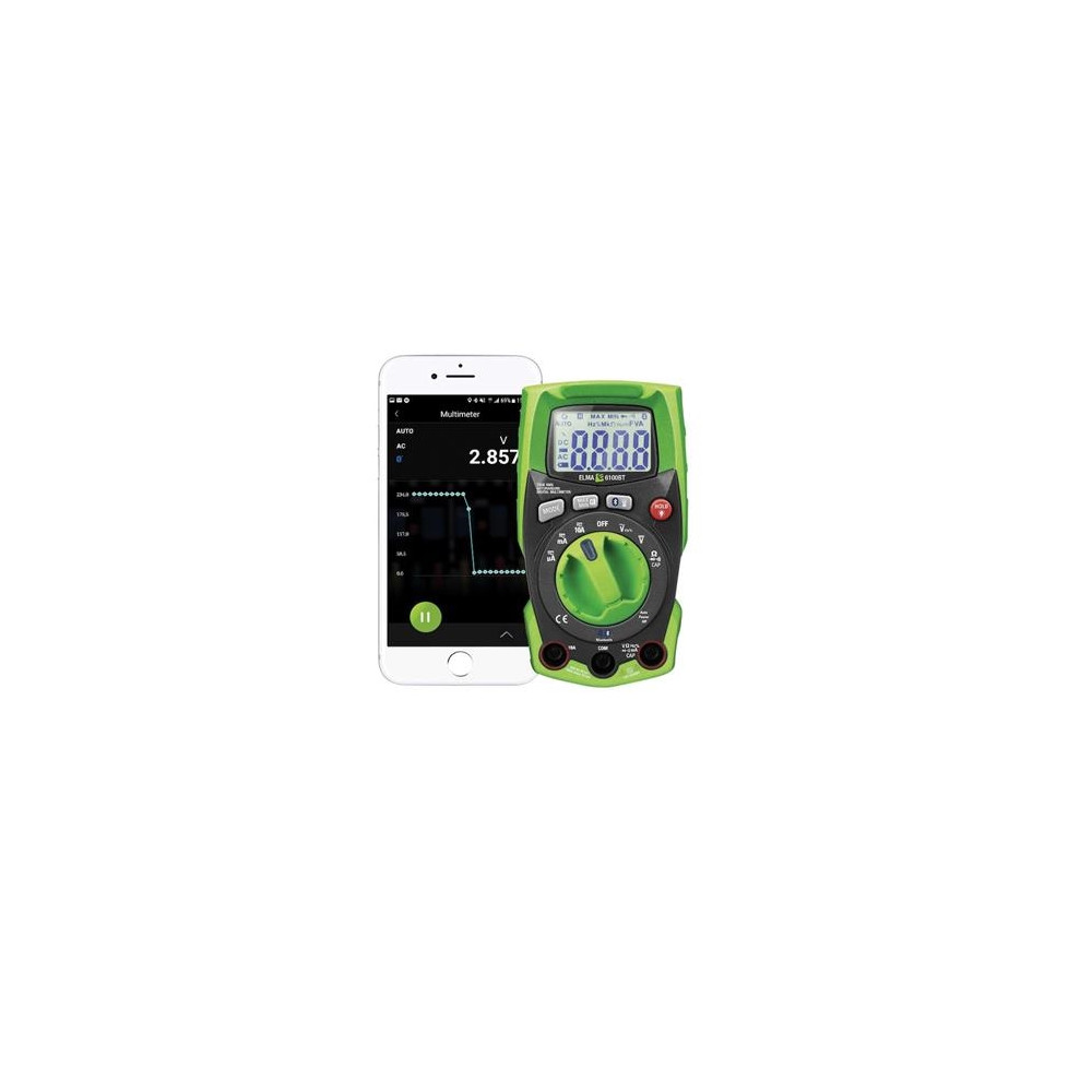 Produktbild för Elma 6100BT IP65 RMS-multimeter med Bluetooth gratis app och...