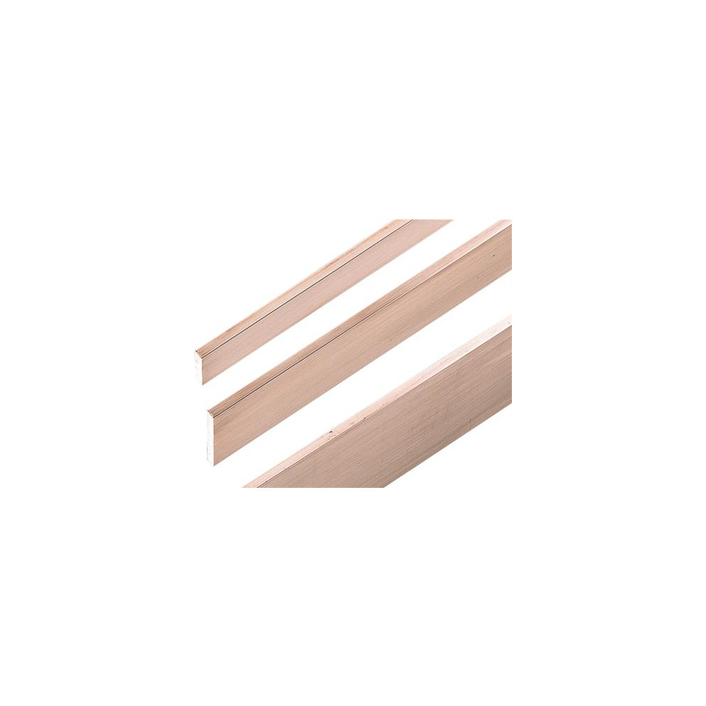 Produktbild för Kopparskena flat 10x40 mm, längd 4000 mm. E-CU koppar CW 004...