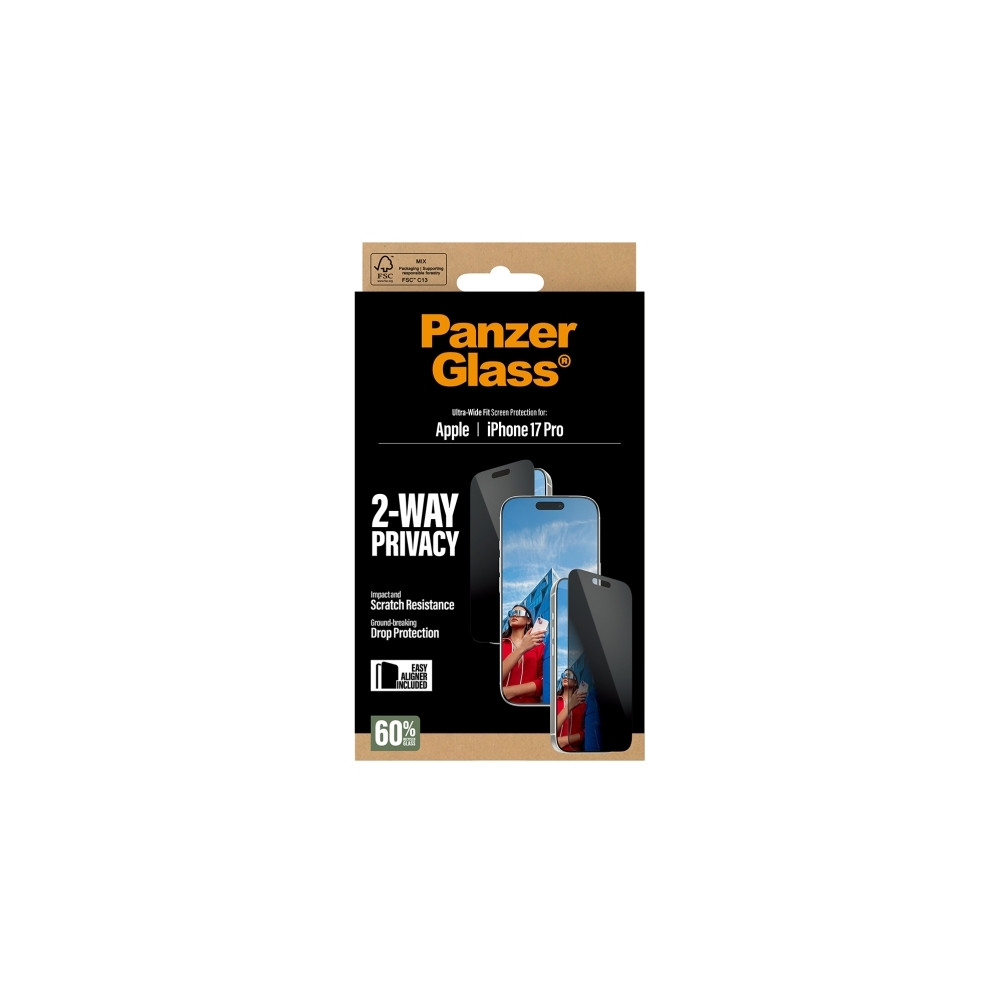 Produktbild för PanzerGlass - skärmskydd för mobiltelefon - ultrabred passning med EasyAligner