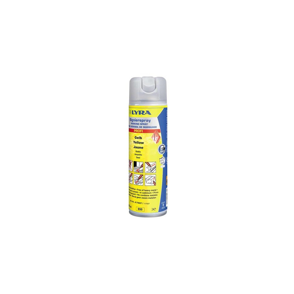 Produktbild för Lyra märkesspray gul