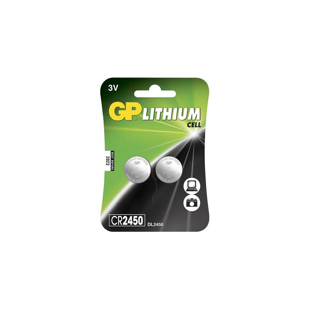 Produktbild för GP batteri - 2 x CR2450 - Li