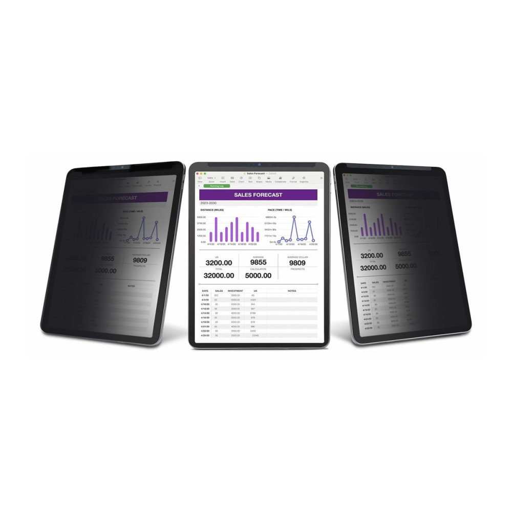 Produktbild för StarTech.com 4-Way Privacy Screen For 12.9-inch iPad Pro - skärmskydd för surfplatta - stående/liggande, pekaktiverat, +/-30° visning, blockerar upp till 51 % blåljus, matt