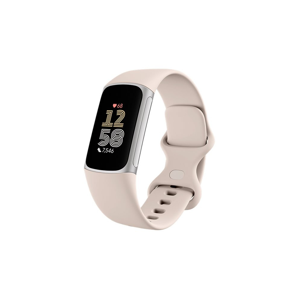 Produktbild för Fitbit Charge 6 - silveraluminium - aktivitetspårare med evighetsband - porslin