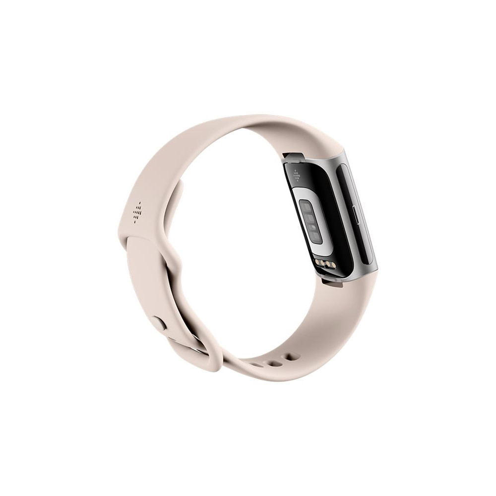 Produktbild för Fitbit Charge 6 - silveraluminium - aktivitetspårare med evighetsband - porslin