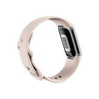 Produktbild för Fitbit Charge 6 - silveraluminium - aktivitetspårare med evighetsband - porslin