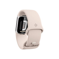 Produktbild för Fitbit Charge 6 - silveraluminium - aktivitetspårare med evighetsband - porslin