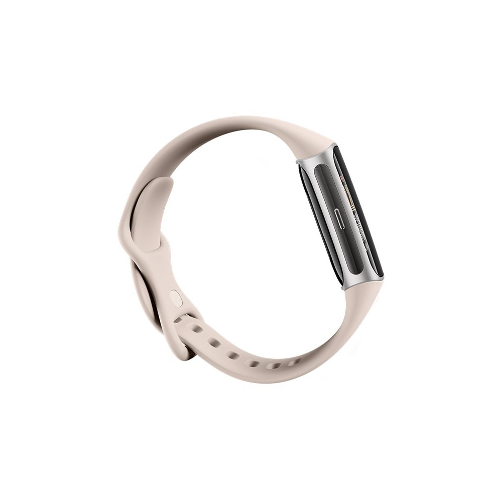 Produktbild för Fitbit Charge 6 - silveraluminium - aktivitetspårare med evighetsband - porslin