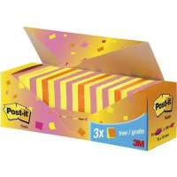 Produktbild för 3M 654SE24P, Torg, Blå, Grön, Orange, Rosa, papper, 76 mm, 7...