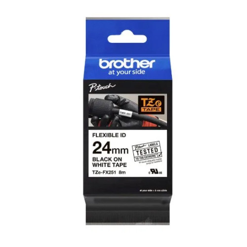 Brother Brother TZe-FX251 - flexibel ID-tejp - 1 kassett(er) - Rulle ( 2,4 cm x 8 m)