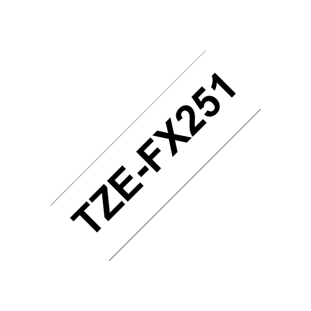Produktbild för Brother TZe-FX251 - flexibel ID-tejp - 1 kassett(er) - Rulle ( 2,4 cm x 8 m)