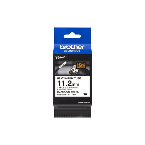 Brother Brother HSe-231E - rörtejp för värmekrympning - 1 kassett(er) - Rulle (1,12 cm x 1,5 m)