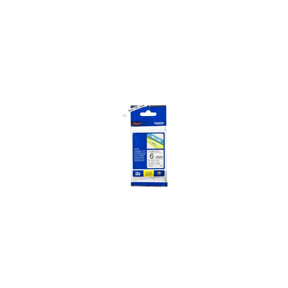 Produktbild för Brother TZe-211 - bandlaminat - 1 kassett(er) - Rulle (0,6 cm x 8 m)