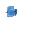 Produktbild för BALS CEE infälld uttag H6 230V 16A 3-polig blå rak, fläns 75...