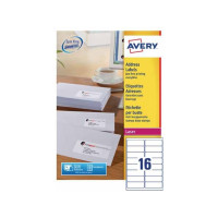 Produktbild för Adressetiketter, Avery L7162-100, 99,1 x 33,9 mm, 16 st per...
