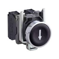 Produktbild för Schneider Electric XB4, Knapp, Svart, IP66, IK06, Klass I, 8...