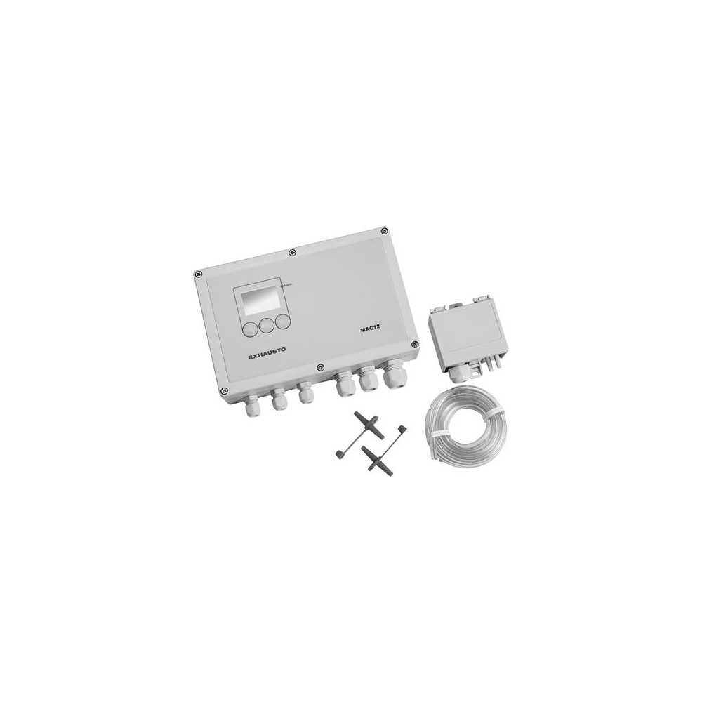 Produktbild för EXHAUSTO konstanttrycksregulator MAC12 med analog XTP-sensor...