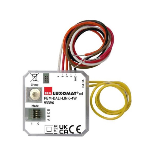 BEG B.E.G BEG 93396 PBM-DALI-LINK-4W vit Gränssnitt med tryckkna...