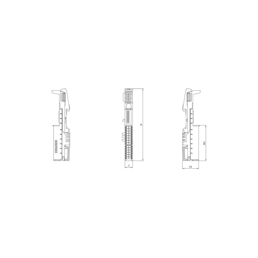 Produktbild för Siemens 6ES7193-6BP40-0DA1, Multifärg, 59 g, 1 styck, 42 mm,...