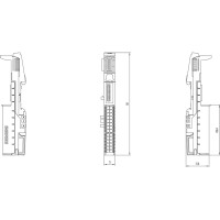 Produktbild för Siemens 6ES7193-6BP40-0DA1, Multifärg, 59 g, 1 styck, 42 mm,...