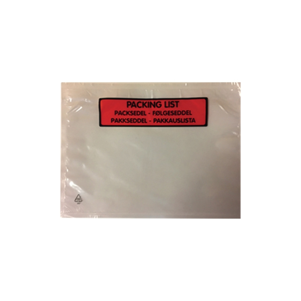 Produktbild för Följesedelomslag C6 med text 175 x 132 mm 30my förpackning á...