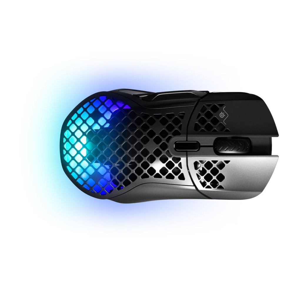 Produktbild för SteelSeries Aerox 5 - mus - 2.4 GHz, Bluetooth 5.0, USB - mattsvart