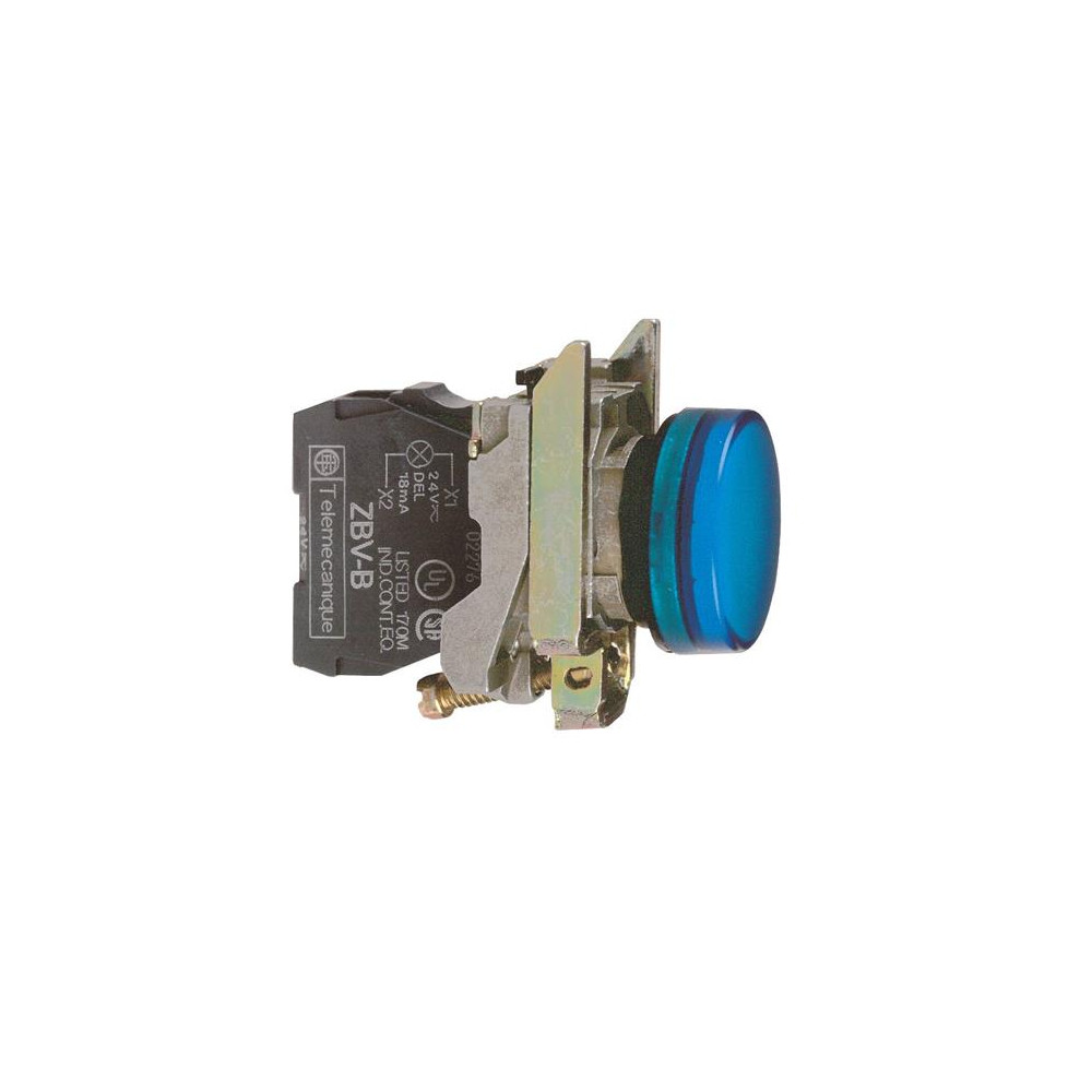 Produktbild för Schneider Electric XB4BVM6, Blå, IP66, CSA, 230-240 V, 2,2 c...