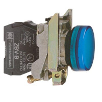 Produktbild för Schneider Electric XB4BVM6, Blå, IP66, CSA, 230-240 V, 2,2 c...