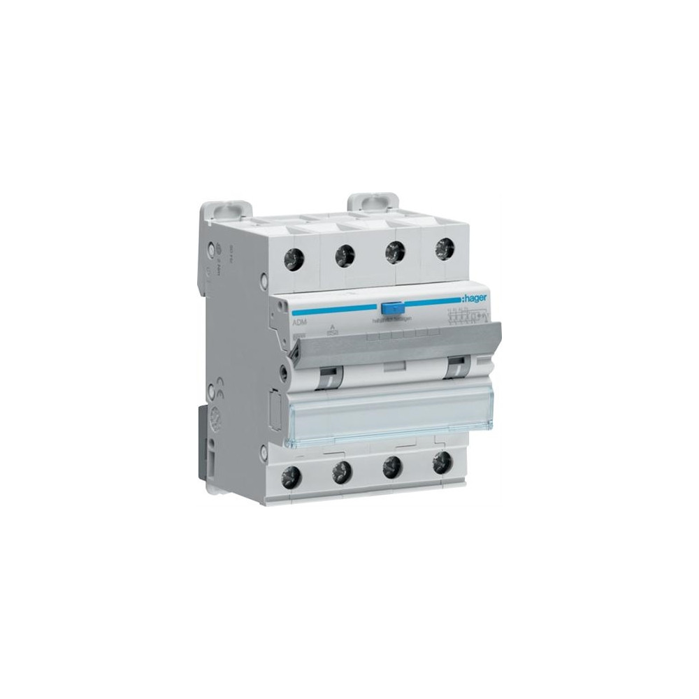Produktbild för Kombinationsbrytare Automatisk säkring/HPFI C 10A 4P, 30 mA,...