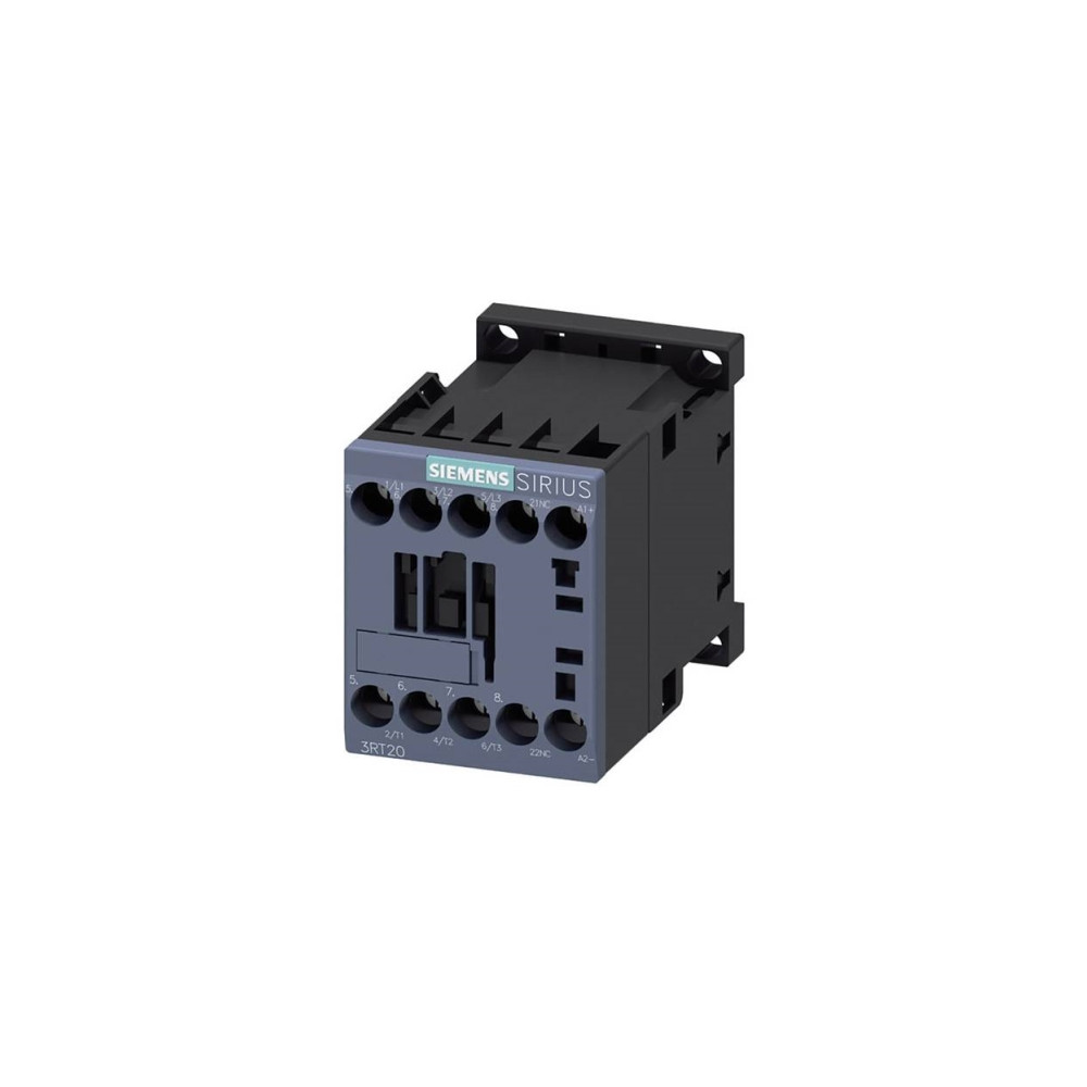 Produktbild för Siemens 3RT20171BB42, Kontaktor, Sort, IP20, 45 mm, 73 mm, 5...
