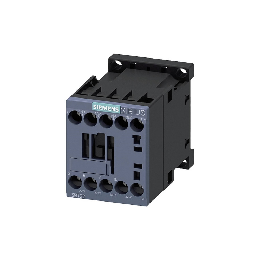 Produktbild för Siemens 3RT20171BB42, Kontaktor, Sort, IP20, 45 mm, 73 mm, 5...