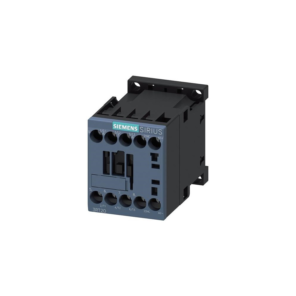 Produktbild för Siemens 3RT20171BB42, Kontaktor, Sort, IP20, 45 mm, 73 mm, 5...
