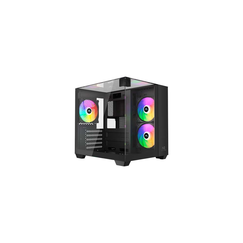 Produktbild för Nordic Gaming NGC-6864, Tower, PC, Svart, micro ATX, Mini-IT...