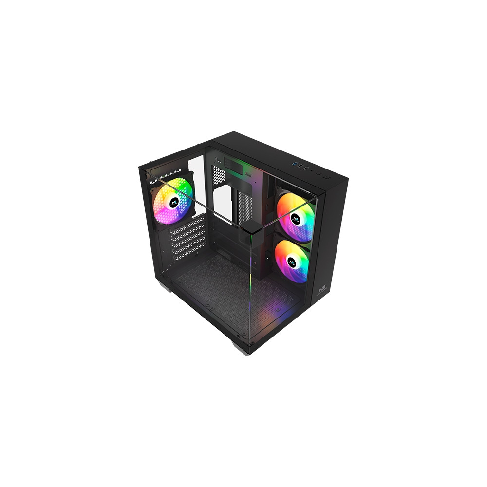 Produktbild för Nordic Gaming NGC-6864, Tower, PC, Svart, micro ATX, Mini-IT...