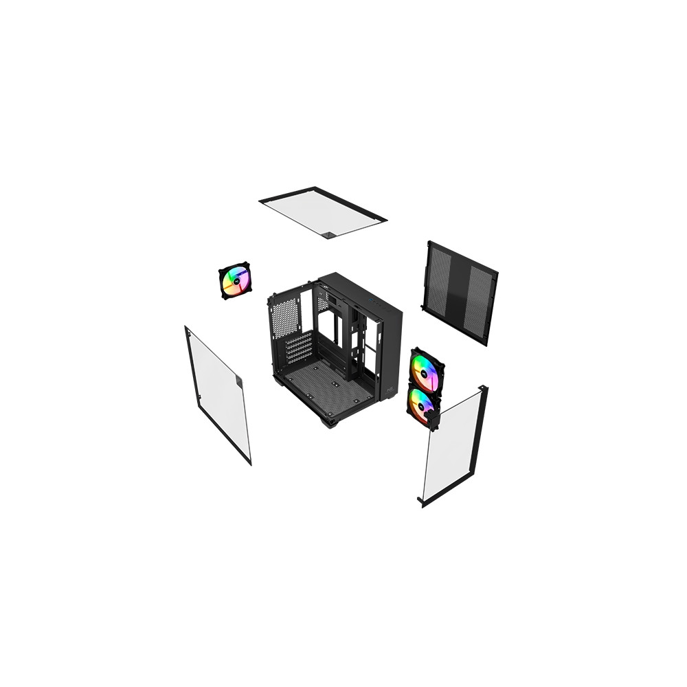 Produktbild för Nordic Gaming NGC-6864, Tower, PC, Svart, micro ATX, Mini-IT...