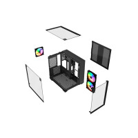 Produktbild för Nordic Gaming NGC-6864, Tower, PC, Svart, micro ATX, Mini-IT...