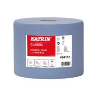 Produktbild för Handdukspapper katrin 464118 classic, industriell, blå, 2 ru...